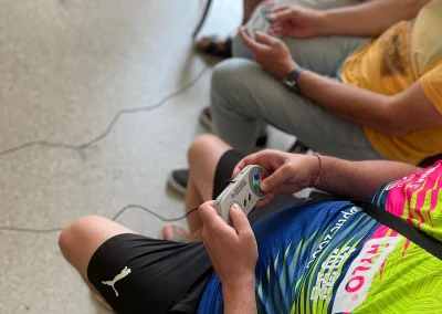 Participants à l'atelier Retro Gaming