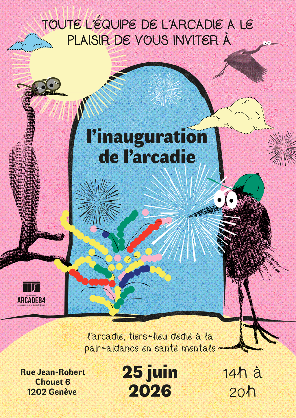 Affiche inauguration Arcadie.